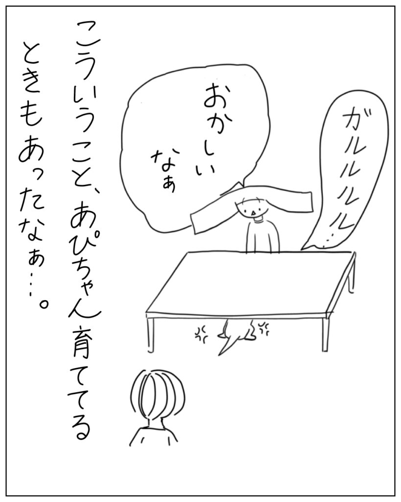 ガルル おかしいなぁ こういうこと、あぴちゃん育ててるときもあったなぁ･･･。